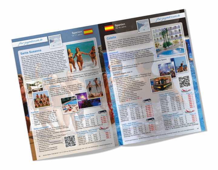 Reisekatalog - Konzeption, Layout, Satz