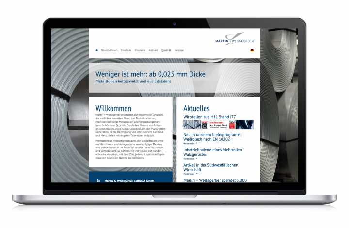 Kaltwalzwerk - Webdesign