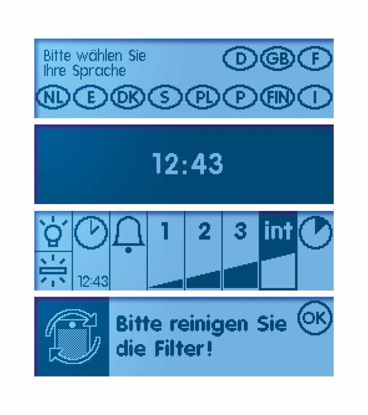 Exhauster hood - Product design, touch screen control, user interface