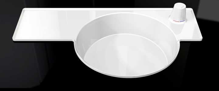 Wash basin with integrated faucet - Design for sale