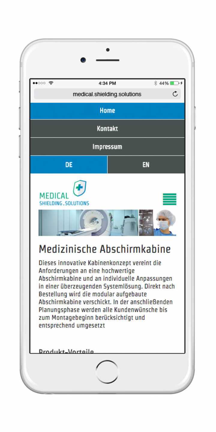 Medizintechnik - Webdesign