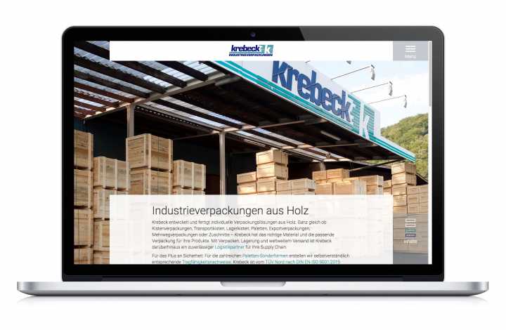 Holzverpackungen - Webdesign