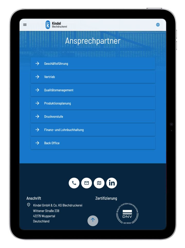 Blechdruckerei - Webdesign