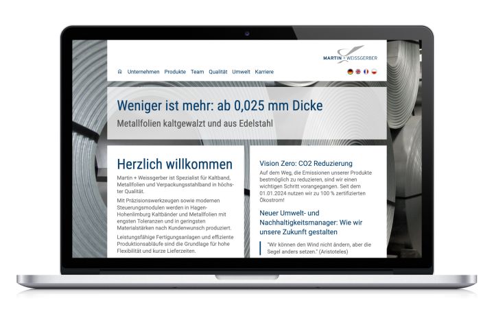 Kaltwalzwerk - Webdesign