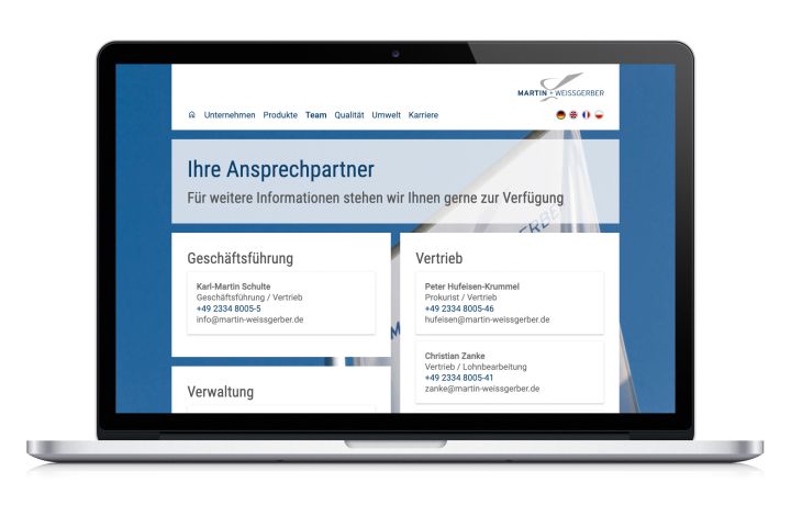 Kaltwalzwerk - Webdesign