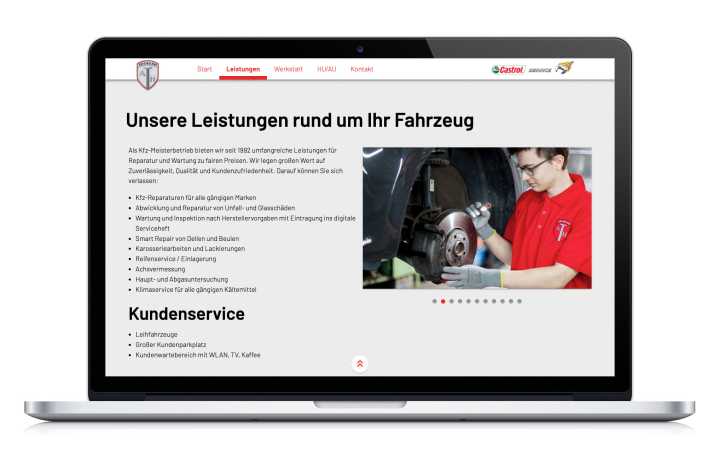 Kfz-Werkstatt - Webdesign