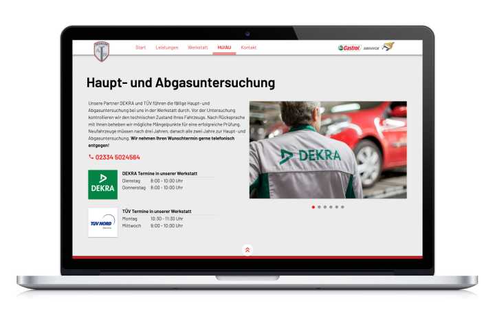 Kfz-Werkstatt - Webdesign