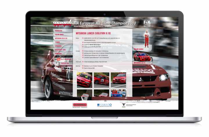 Motorsport - Artwork, implementation, CMS